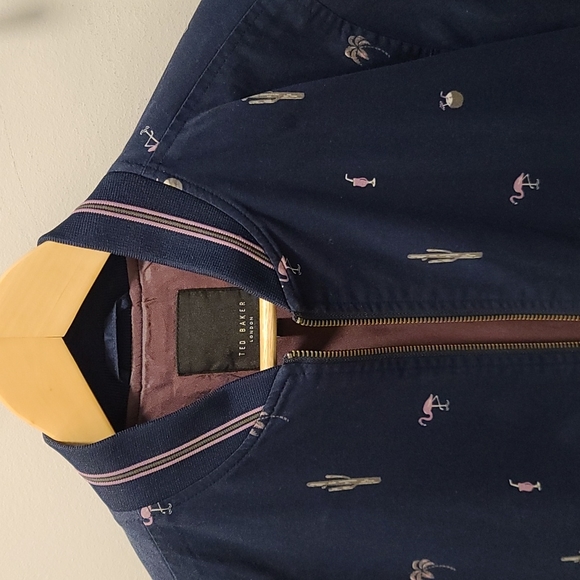 Ted Baker Tropical Print Bomber (S) Blue - Picture 2 of 4